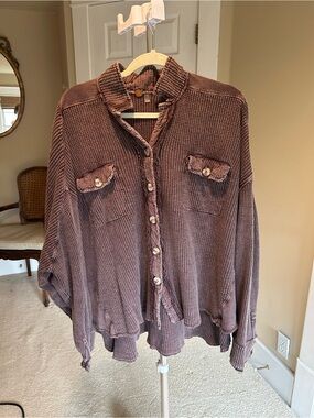 Women’s Free People One Scout Jacket. Large. Plum color. Great condition.